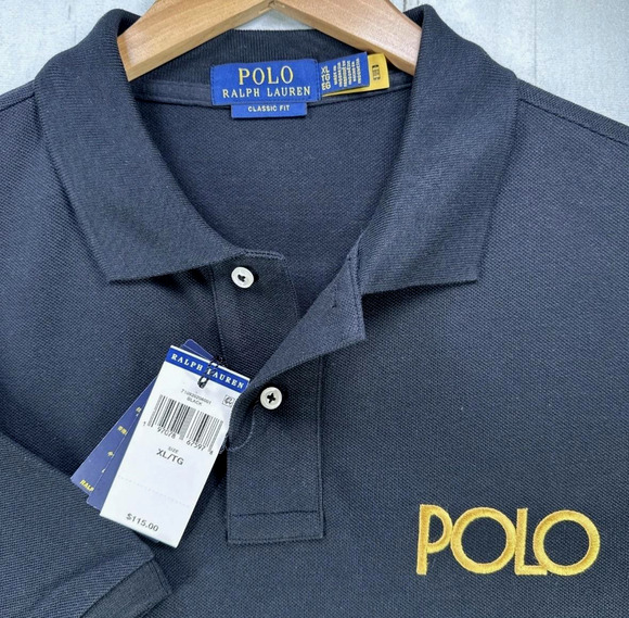 Polo by Ralph Lauren Other - PRL Gold POLO Logo Polo Shirt Mens Black XL Classic Fit Polo Ralph Lauren
